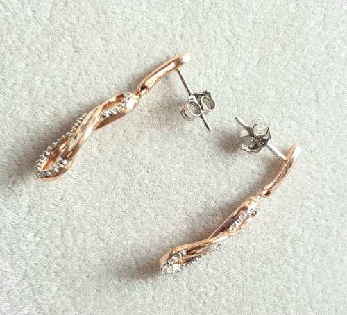 **EXQUISITE | R30893** DESIGNER DROP | 0.350ct | DIAMOND EARRINGS | ROSE GOLD - BUY SAFE