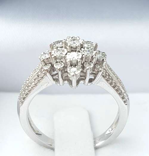 **BRILLIANT BUY | R47452** 3 ROW DESIGN | 1.00ct | DIAMOND RING | WHITE GOLD - BUY SAFE