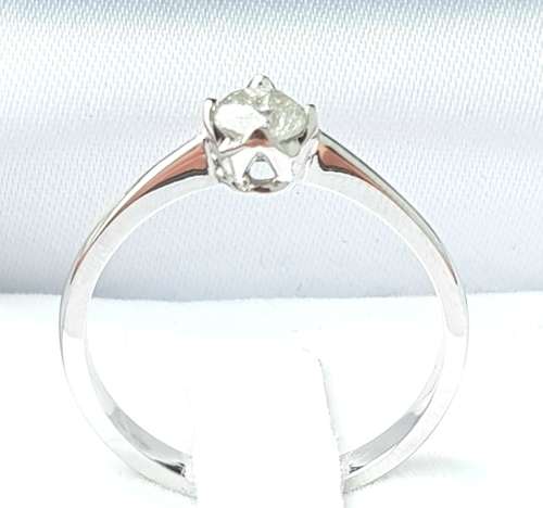 **BARGAIN BUY** ROUND CUT | 0.460ct | DESIGNER DIAMOND SOLITAIRE RING | WHITE GOLD - BUY SAFE