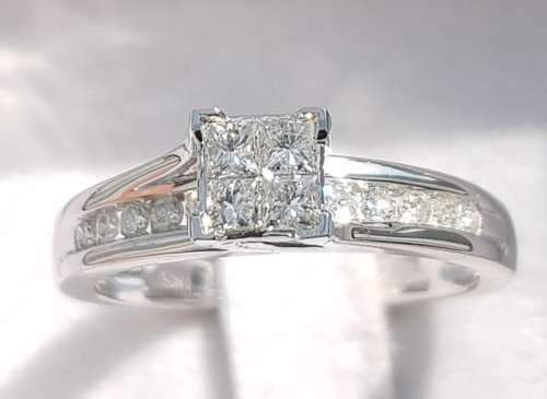 **DESIGNER PIECE | R41152** PRINCESS | 0.750ct | DIAMOND RING | WHITE GOLD - BUY SAFE