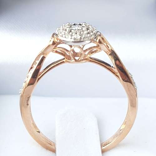 **HALO COLLECTION | R24639** DESIGNER | 0.250ct | DIAMOND RING | ROSE GOLD - BUY SAFE