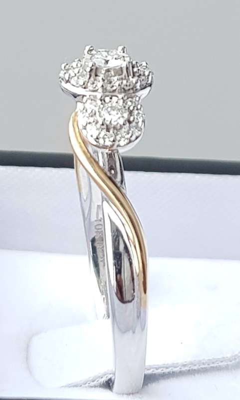 **MAGNIFICENT | R28156** TRILOGY DESIGN | 0.400ct | DIAMOND RING | YELLOW GOLD - BUY SAFE
