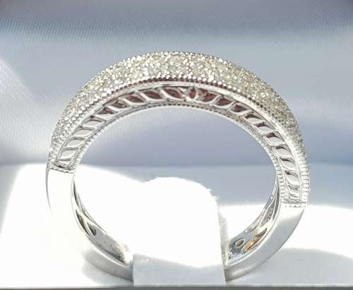 **GORGEOUS | R49419** 3 ROW CHANNEL DESIGN | 1.00ct | ROUND CUT DIAMOND BAND | WHITE GOLD - BUY SAFE