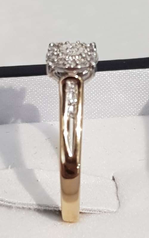 **HALO COLLECTION | R24639** DESIGNER | 0.250ct | DIAMOND RING | YELLOW GOLD - BUY SAFE
