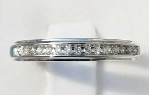 **GREAT BUY [R19419]** CHANNEL SETTING [0.125ct] DIAMOND BAND [WHITE GOLD] - BUY SAFE