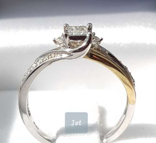 **PRINCESS COLLECTION | R29639** DESIGNER | 0.350ct | DIAMOND RING | YELLOW / WHITE GOLD - BUY SAFE