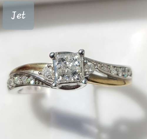 **PRINCESS COLLECTION | R29639** DESIGNER | 0.350ct | DIAMOND RING | YELLOW / WHITE GOLD - BUY SAFE