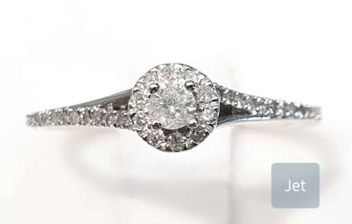 **DESIGNER | R26639** HALO DESIGN | 0.325ct | DIAMOND RING | WHITE GOLD - BUY SAFE