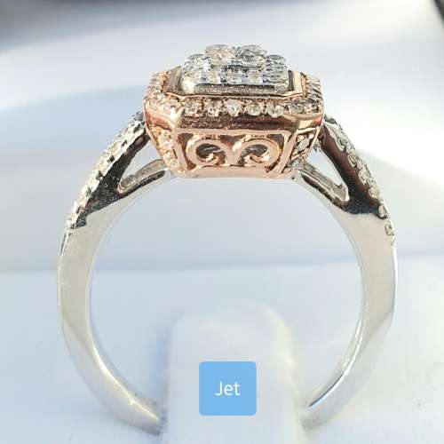 **JAW DROPPING | R50855** CUSHION HALO DESIGN | 1.00ct | DIAMOND RING | WHITE / ROSE GOLD - BUY SAFE
