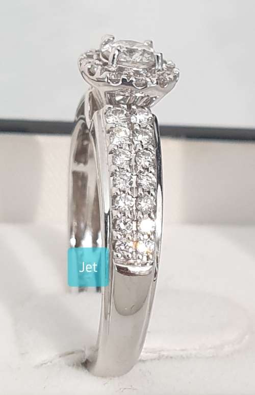 **HUGE DEAL | R62547** HALO DESIGN | ROUND CUT | 1.050ct | DIAMOND RING | WHITE GOLD - BUY SAFE