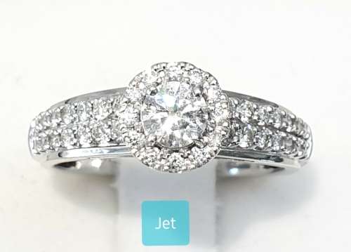 **HUGE DEAL | R62547** HALO DESIGN | ROUND CUT | 1.050ct | DIAMOND RING | WHITE GOLD - BUY SAFE