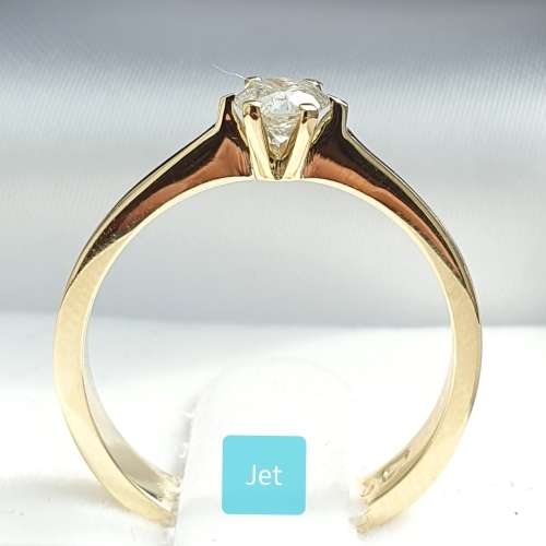 **BARGAIN BUY** FIERY ROUND CUT | 0.300ct | DIAMOND SOLITAIRE RING | YELLOW GOLD - BUY SAFE