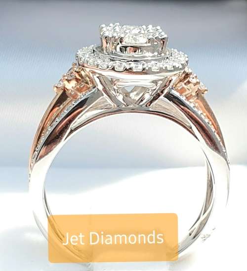 **HUGE DEAL | R71657** HALO OVAL DESIGN | ROUND CUT | 1.350ct | DIAMOND RING | WHITE GOLD - BUY SAFE