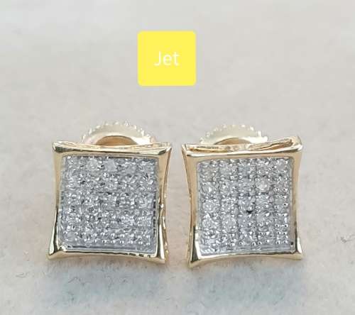 **DIAMOND CLUSTER | R24329** MICRO PAVE SET | 0.258ct | DIAMOND EARRINGS | WHITE GOLD - BUY SAFE