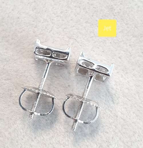 **DIAMOND CLUSTER | R20341** MICRO PAVE SET | 0.200ct | DIAMOND EARRINGS | WHITE GOLD -  BUY SAFE