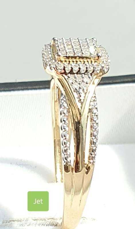 **PAVE COLLECTION | R29639 ** DESIGNER | 0.300ct | CLUSTER DIAMOND RING | YELLOW GOLD - BUY SAFE