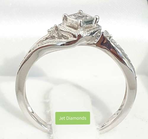 **TRILOGY DESIGN | R29639** PRINCESS SWIRL | 0.300ct | DIAMOND RING | WHITE GOLD - BUY SAFE