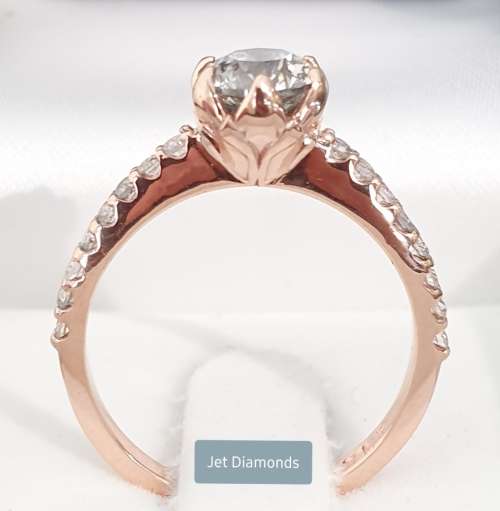 **CERTIFIED | R91362** ROUND CUT CENTRE |1.160ct| DIAMOND DESIGNER RING | 18KT ROSE GOLD - BUY SAFE