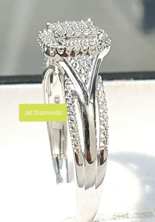 **PAVE COLLECTION | R29639 ** DESIGNER | 0.300ct | CLUSTER DIAMOND RING | WHITE GOLD - BUY SAFE