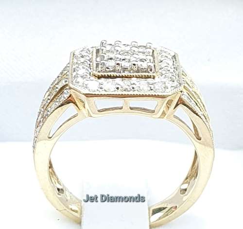 **HUGE DEAL | R61574** CLUSTER DESIGN | ROUND CUTS |1.150ct| DIAMOND RING | YELLOW GOLD - BUY SAFE