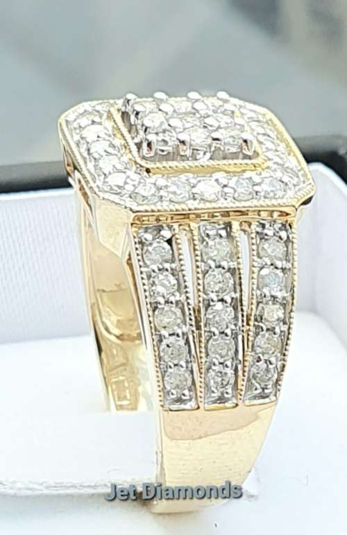 **HUGE DEAL | R61574** CLUSTER DESIGN | ROUND CUTS |1.150ct| DIAMOND RING | YELLOW GOLD - BUY SAFE