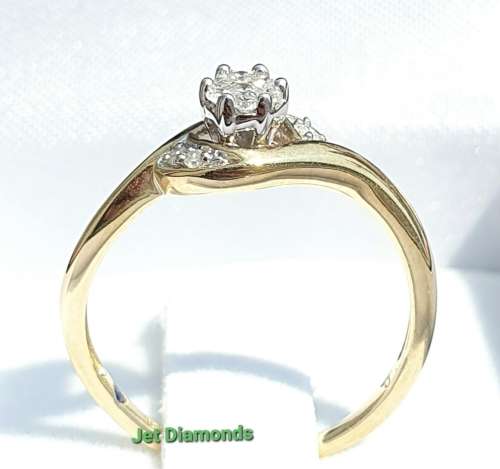 **NEW COLLECTION | R21639** CLUSTER DESIGN | 0.200ct | DIAMOND RING | YELLOW GOLD - BUY SAFE