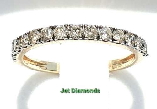**EXCLUSIVE DESIGN | R28414** ROUND BRILLIANT CUTS | 0.650ct | DIAMOND BAND | YELLOW GOLD - BUY SAFE