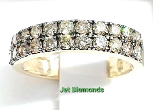 **EXCLUSIVE DESIGN | R41463** TWO ROW DESIGN | 1.200ct | DIAMOND BAND | YELLOW GOLD - BUY SAFE
