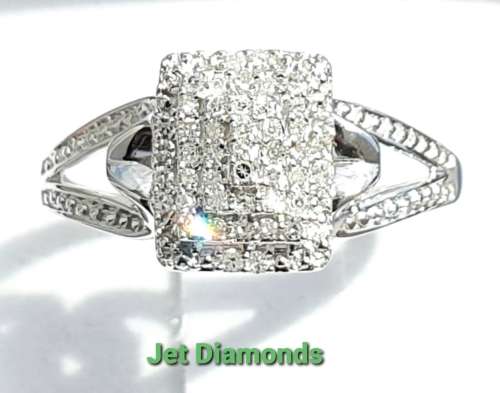 **GORGEOUS | R29639** DESIGNER | 0.300ct | CLUSTER DIAMOND RING | WHITE GOLD - BUY SAFE