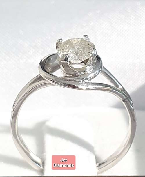 **BARGAIN BUY** ROUND CUT | 0.780ct | DIAMOND SOLITAIRE RING | WHITE GOLD - BUY SAFE