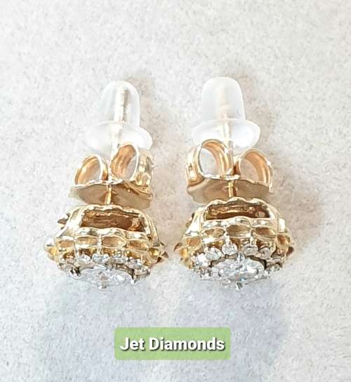 **BRILLIANT DESIGN | R25749** ROUND CUTS | 0.400ct | DIAMOND EARRINGS | YELLOW GOLD -  BUY SAFE