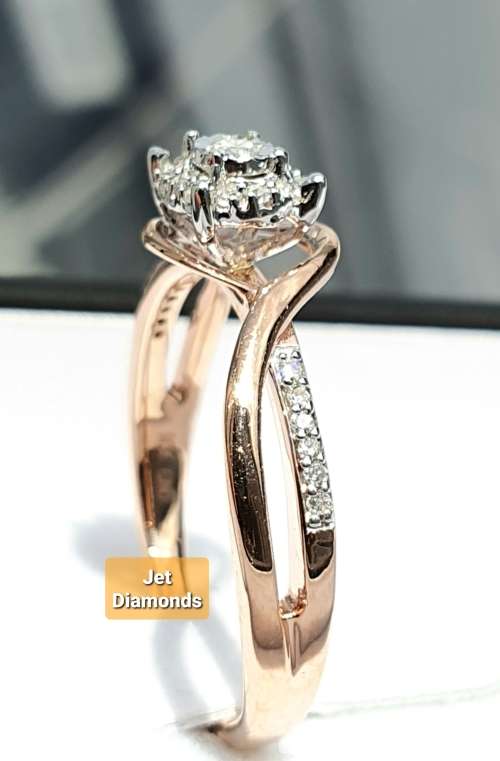**TWIST TREND | R26639** DESIGNER |0.300ct| DIAMOND RING | WHITE / ROSE GOLD - BUY SAFE