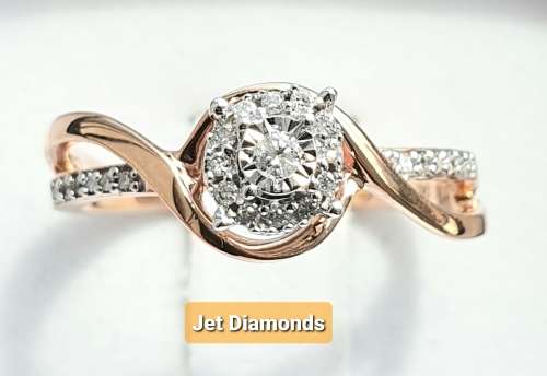 **TWIST TREND | R26639** DESIGNER |0.300ct| DIAMOND RING | WHITE / ROSE GOLD - BUY SAFE
