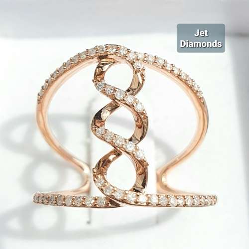 **TWIST TREND | R32639** DESIGNER | 0.400ct | DIAMOND RING |  ROSE GOLD - BUY SAFE