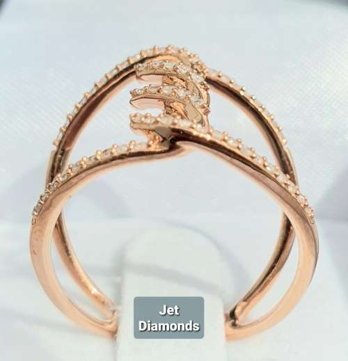 **TWIST TREND | R32639** DESIGNER | 0.400ct | DIAMOND RING |  ROSE GOLD - BUY SAFE