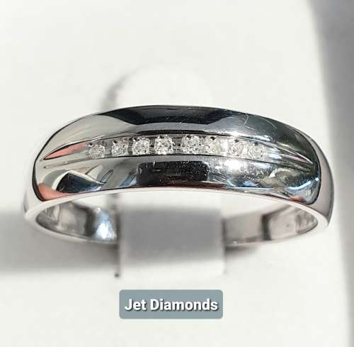 **EXCLUSIVE DEAL | R17257** GENTS DIAMOND RING | 0.100ct | ROUND CUTS | WHITE GOLD -  BUY SAFE
