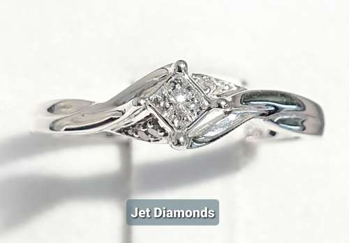 **NEW COLLECTION | R21639** CLUSTER DESIGN | 0.150ct | DIAMOND RING | WHITE GOLD - BUY SAFE