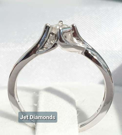 **NEW COLLECTION | R21639** CLUSTER DESIGN | 0.150ct | DIAMOND RING | WHITE GOLD - BUY SAFE