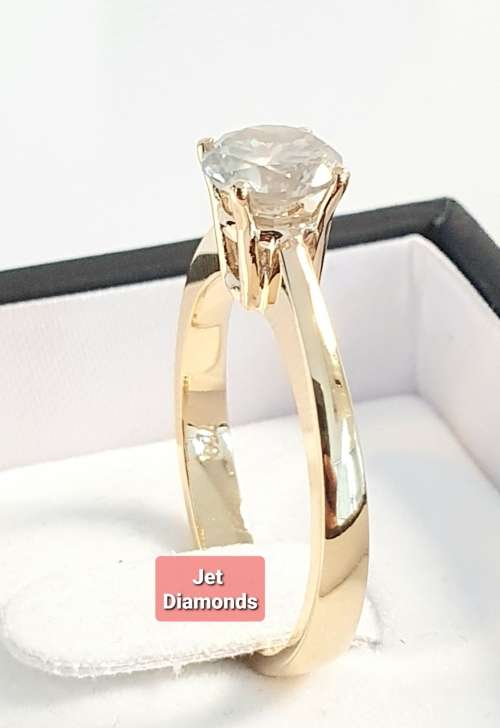 **CERTIFIED SOLITAIRE | R79606** ROUND CUT |1.1060ct| DIAMOND | DESIGNER | 18KT YELLOW GOLD-BUY SAFE