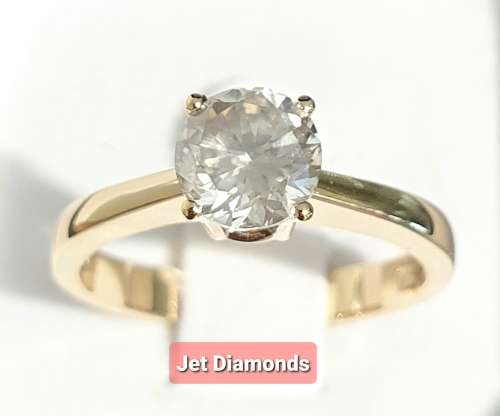 **CERTIFIED SOLITAIRE | R79606** ROUND CUT |1.1060ct| DIAMOND | DESIGNER | 18KT YELLOW GOLD-BUY SAFE