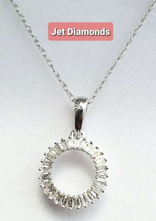 **DESIGNER BEAUTY | R24136** CIRCLE DIAMOND PENDANT |0.250ct| ROUND CUT + OPTIONAL CHAIN - BUY SAFE