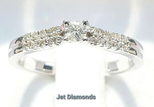 **PAVE DESIGN | R34541** GORGEOUS DIAMOND | 0.400ct | RING | WHITE GOLD - BUY SAFE