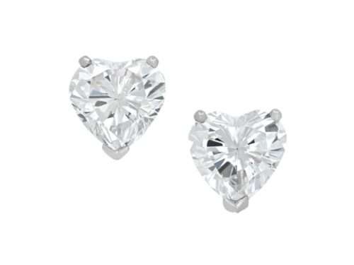 **RARE STUDS | R30749**  HEART CUT | 0.670ct | DIAMOND EARRINGS | WHITE GOLD -  BUY SAFE
