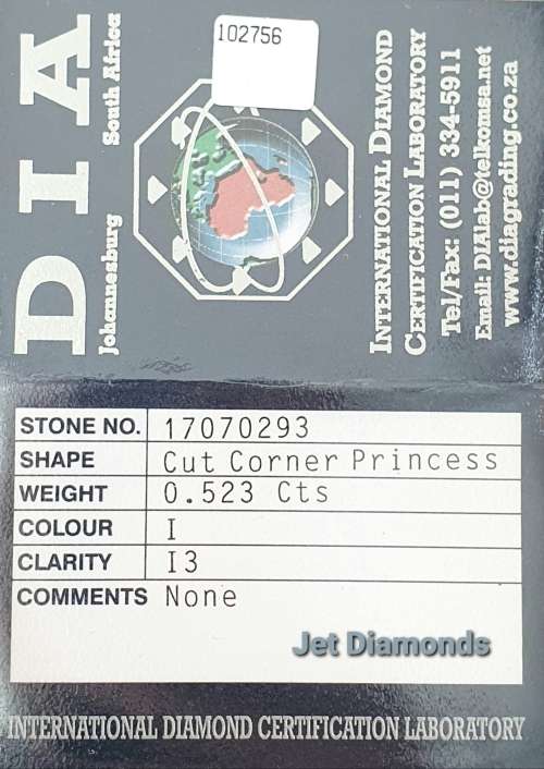 **CERTIFIED | R55362** PRINCESS CUT | 0.673ct | DESIGNER DIAMOND RING | 18KT WHITE GOLD - BUY SAFE