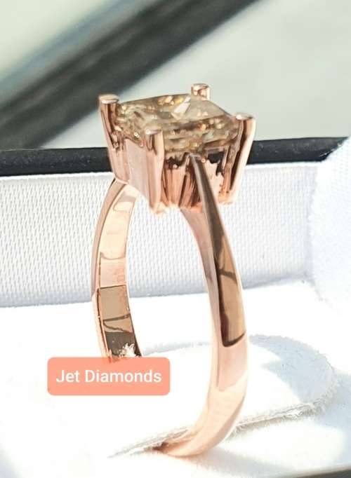 **BARGAIN BUY** PRINCESS CUT | 1.180ct | DIAMOND SOLITAIRE RING | ROSE GOLD - BUY SAFE