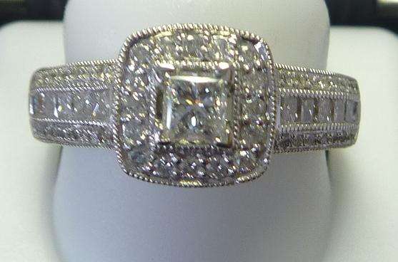 **WOW [R57254]** HIGH QUALITY [1.050ct] DIAMOND RING [5.620g] WHITE GOLD - BUY SAFE