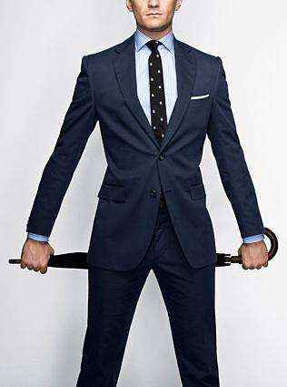 **AUTHENTIC VERRI BRAND**  MENS NAVY SUIT DIRECT FROM MILAN - SILK & CASHMERE [$1200+]