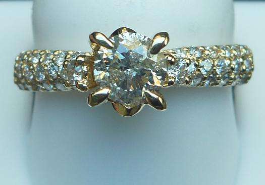 **STUNNING DIAMOND RING [R42362]** GREAT VALUE [1.150ct] YELLOW [3.815g] GOLD - BUY SAFE