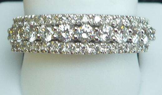 **AMAZING [R47385]** HIGH [G / VS] QUALITY [1.100ct] DIAMOND BAND [5.278g] WHITE GOLD - BUY SAFE