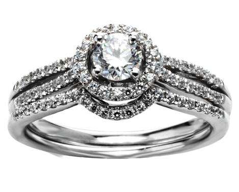 **SUPER SPECIAL [R38895]** BRIDAL TWINSET [0.825ct] DIAMOND RINGS [4.772g] WHITE GOLD - BUY SAFE